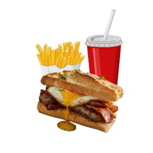 COMBO  EGG BACON SAUSAGE BAGUETTE